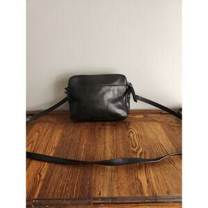 Fossil Crossbody Black  Leather Crossbody Purse Handbag Genuine